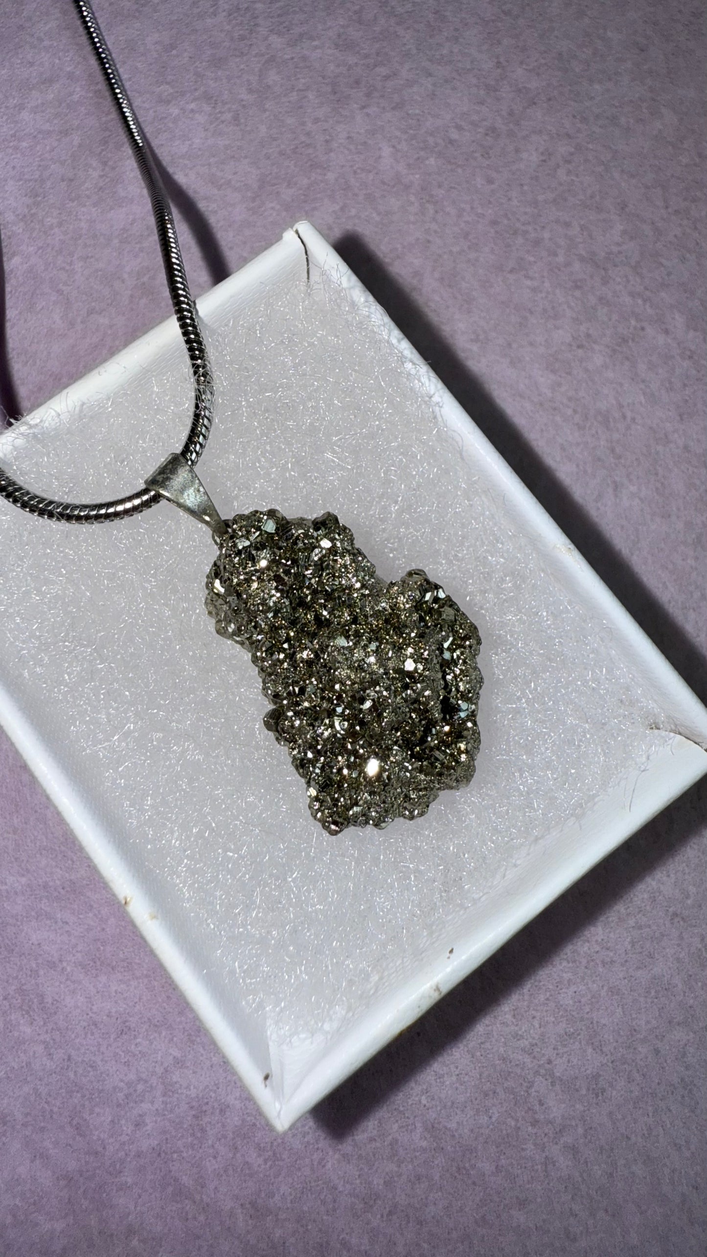 Silberne Edestahl Halskette (glatt)