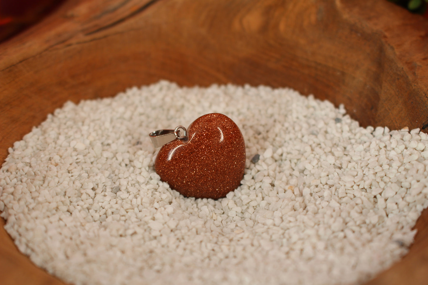 Herz Goldfluss Anhänger (synthetisch)