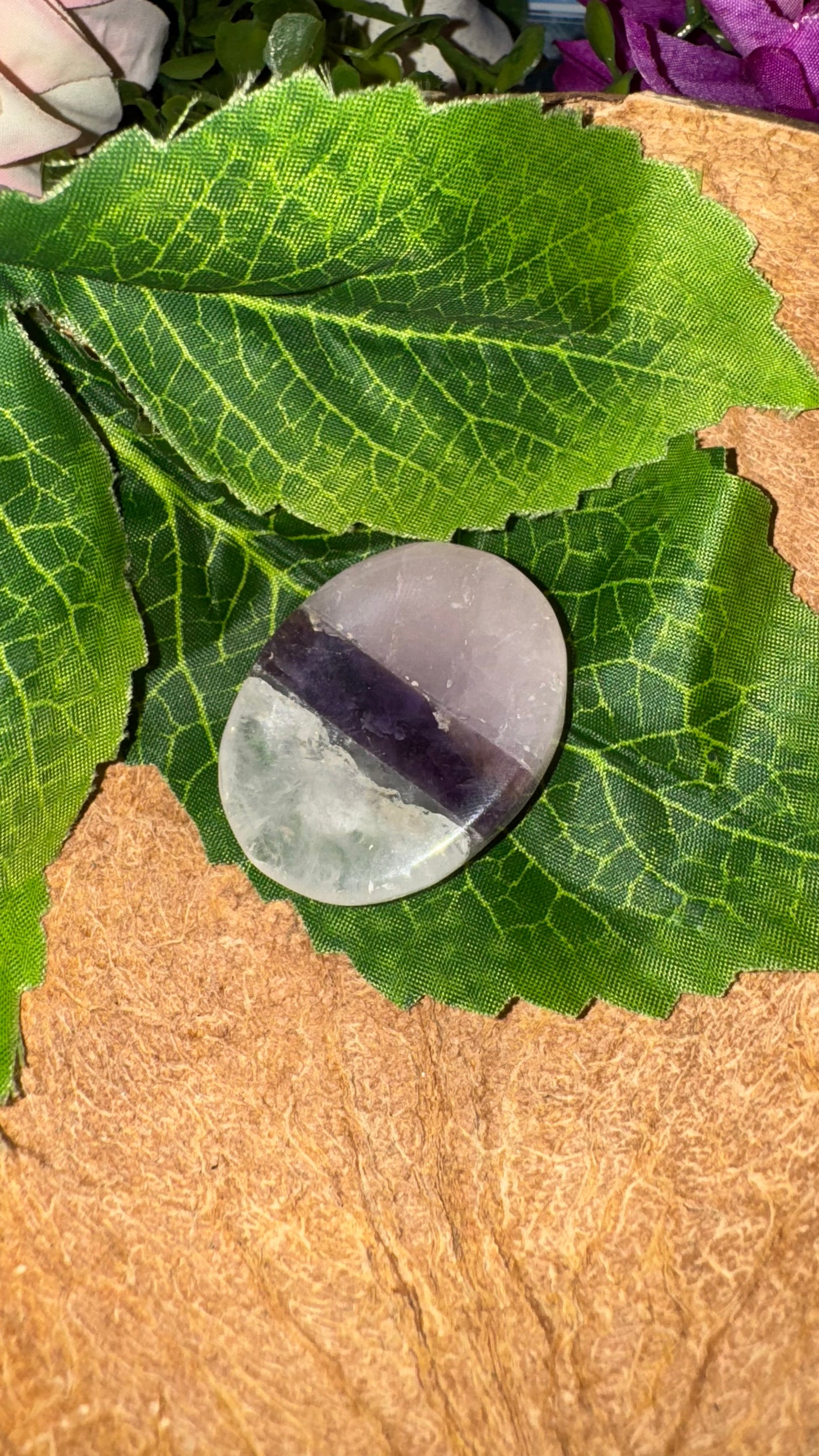 Sorgenstein Amethyst Bergkristall Rosenquarz (Goldenes Dreieck)