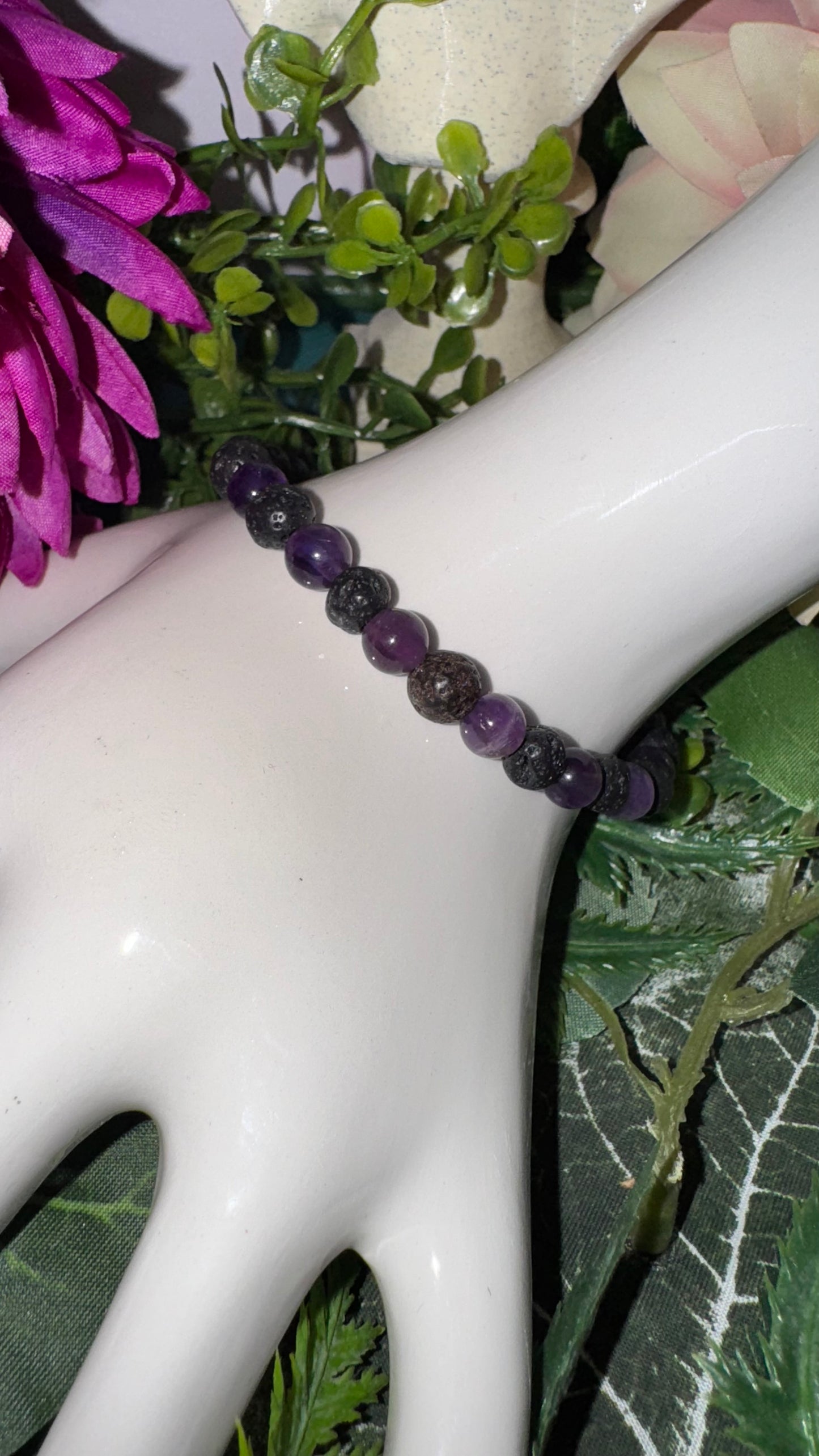 Amethyst Lava Armband
