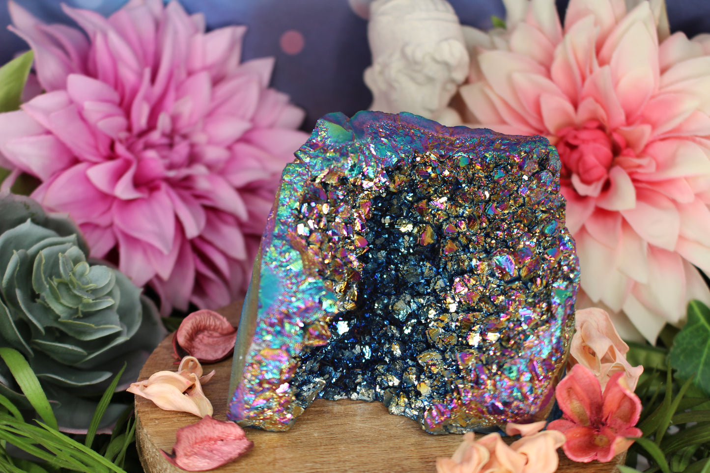Titanium Aura Amethyst Freiform