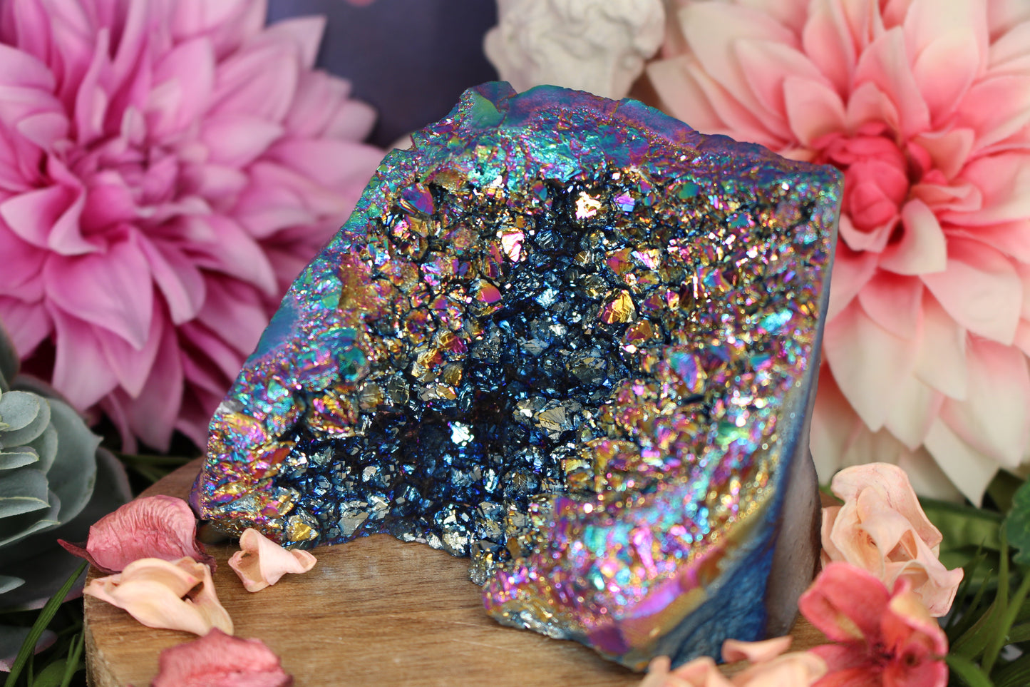 Titanium Aura Amethyst Freiform
