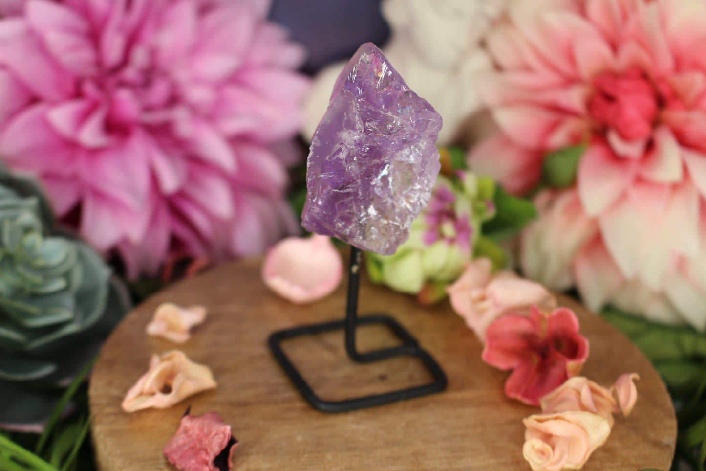 Amethyst auf Metalltänder