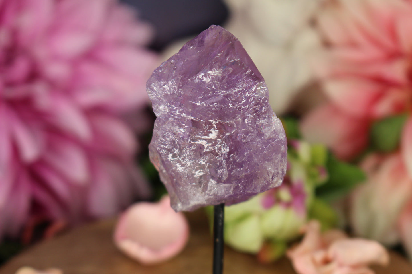 Amethyst auf Metalltänder