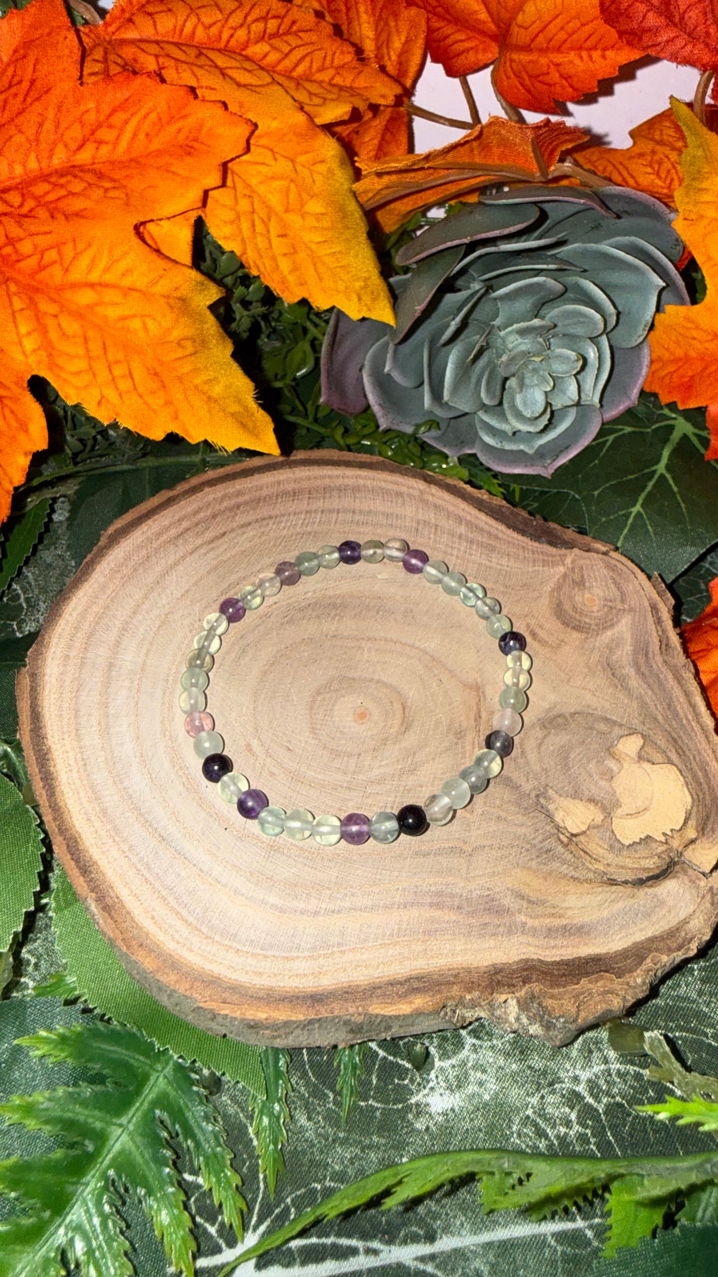 Regenbogen Fluorit Armband