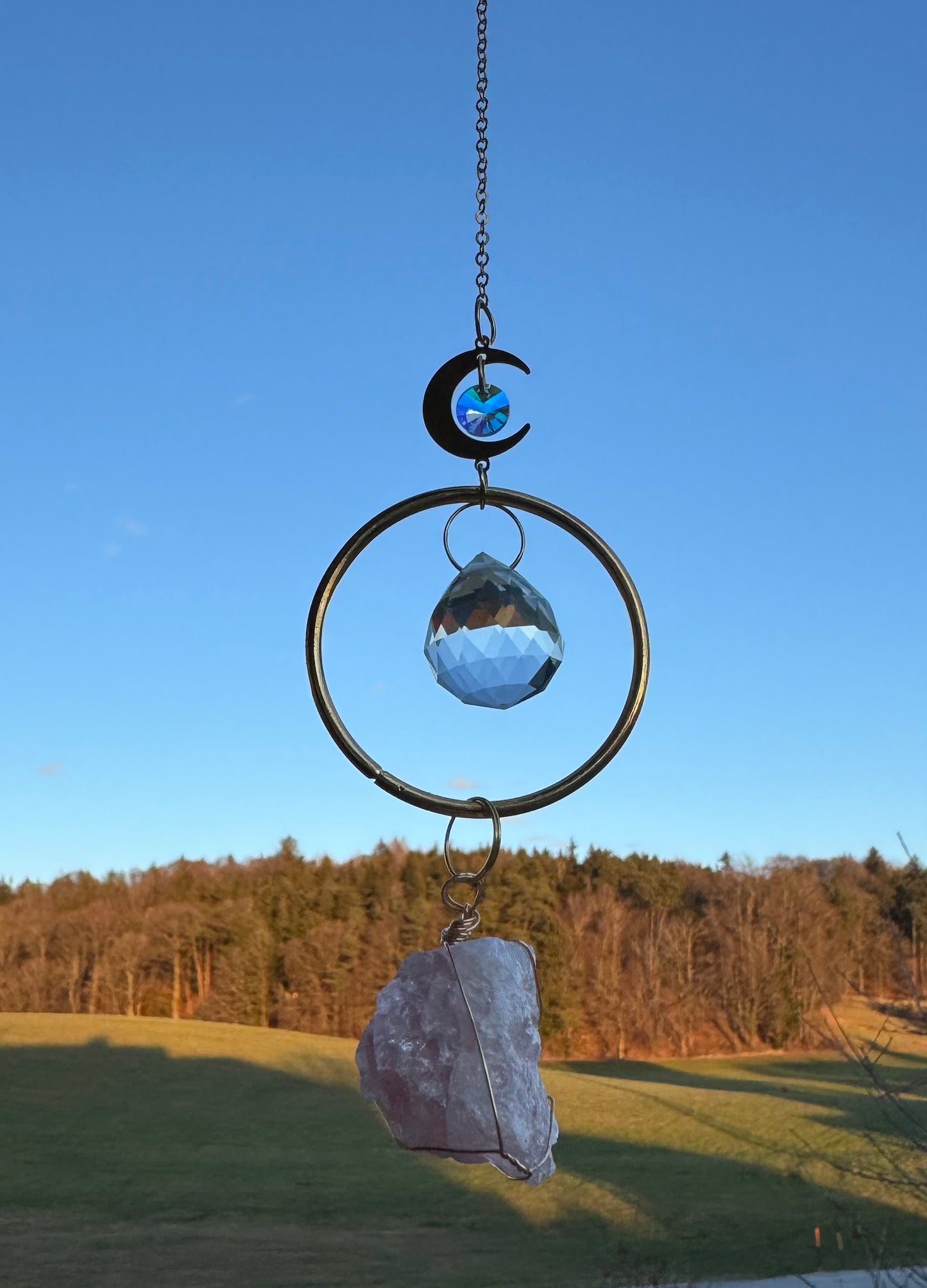 Sonnenfänger Mond Rosenquarz
